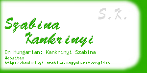 szabina kankrinyi business card